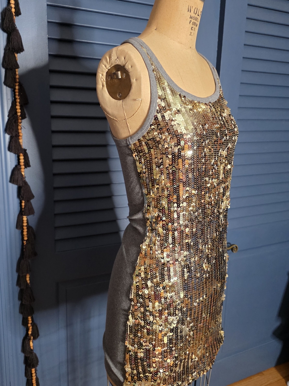 Dolce & Gabbana Gold Sequin Tank Mini Dress - Picture 11 of 16